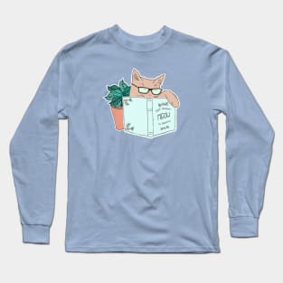 Relaxed Cat Not Right Meow I'm Reading Long Sleeve T-Shirt